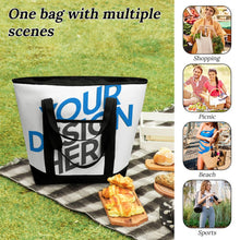 Charger l'image dans la galerie, Sac de courses isotherme grande capacité XB0601064 personnalisée avec prénom motif texte (conception multi-images)