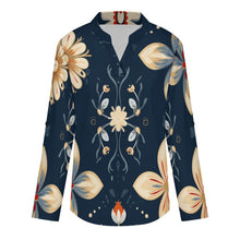Charger l'image dans la galerie, Chemise col V femme personnalisable à manches ajustables