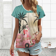 Charger l'image dans la galerie, T-Shirt Femme Col V VT | Haut Manches Courtes Personnalisable | Essentiel Chic