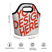 Charger l'image dans la galerie, Sac à déjeuner portable personnalisée avec prénom motif texte (conception multi-images)