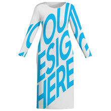 Charger l'image dans la galerie, MXLD01 Robe à manches longues femme RRCRQ personnalisé avec photo texte prénom (conception une image)