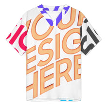 Charger l'image dans la galerie, T-shirt col V homme classique à manches courtes J20T personnalisée avec prénom motif texte (conception multi-images)