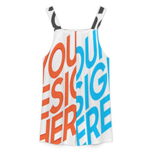 Charger l'image dans la galerie, Combinaison short à bretelles pour femme ULR personnalisée avec prénom motif texte (conception multi-images)