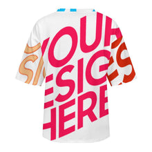 Charger l'image dans la galerie, T-shirt ample pur coton épaules tombantes et manches mi-longues S28T personnalisé avec photo texte prénom
