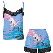Charger l'image dans la galerie, Ensemble Pyjama Caraco Short Dentelle Personnalisable — Tissu Doux du XS au 2XL