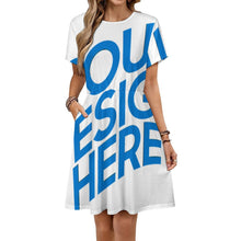 Charger l'image dans la galerie, Robe à manches courtes pour femme LM414 personnalisée avec prénom motif texte