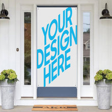 Charger l'image dans la galerie, Bannière décorative pour rideau de porte (verticale) personnalisée avec prénom motif texte