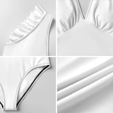 Charger l'image dans la galerie, Maillot de bain une pièce à manches volantées pour femme SDS507 personnalisé avec photo texte prénom (conception une image)