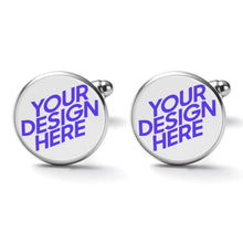 Charger l'image dans la galerie, Boutons de manchette en alliage pour hommes de haute qualité pour chemises personnalisé avec photo texte prénom