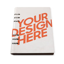 Charger l'image dans la galerie, Classeur à feuilles en cuir PU rechargeable à 6 anneaux différentes images des deux côtés personnalisée avec prénom motif texte