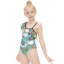 Charger l'image dans la galerie, Maillot Bain Fillette à Volants | Une Pièce, Personnalisable | Tailles 6-12 Ans