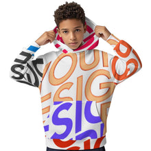 Charger l'image dans la galerie, Sweat à capuche enfant SDS127 personnalisée avec prénom motif texte (conception multi-images)