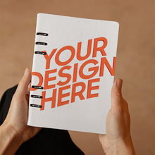 Charger l'image dans la galerie, Classeur à feuilles en cuir PU rechargeable à 6 anneaux différentes images des deux côtés personnalisée avec prénom motif texte
