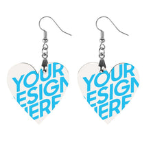 Charger l'image dans la galerie, Pendentif boucle d'oreille en bois personnalisé avec photo texte