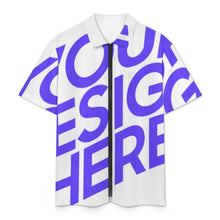 Charger l'image dans la galerie, Chemise à manches courtes zippée LM816 pour homme personnalisée avec texte photo logo motif (Impression d'image unique)