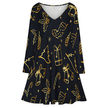 Charger l'image dans la galerie, Robe Grande Taille Femme Col V - Manches Longues (S-8XL)