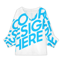 Charger l'image dans la galerie, Top col V à manches pétales pour femme KCL personnalisé avec photo texte prénom