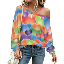 Charger l'image dans la galerie, Sweat Femme Épaule Dénudée Personnalisable Coupe Oversize
