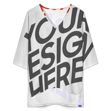 Charger l'image dans la galerie, Ensemble haut col V manches chauve-souris et short taille élastique pour femme YKL07 personnalisée avec prénom motif texte (conception multi-images)