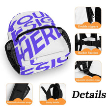 Charger l'image dans la galerie, Sac à dos d'école enfant 33.5x25x13.5cm entièrement imprimé personnalisé avec photo texte prénom (conception une image)