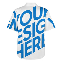 Charger l'image dans la galerie, Chemise homme boutonnée à manches courtes et col montant coupe classique LM058 avec poche personnalisée avec prénom motif texte