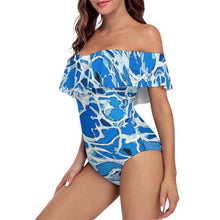 Charger l'image dans la galerie, Maillot de Bain Une Pièce Épaules Dénudées avec Volant Personnalisable