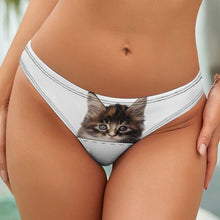 Charger l'image dans la galerie, Tanga Femme Personnalisé Photo | String 100% Coton Cadeau Drôle