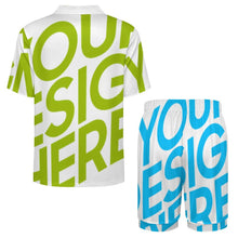 Charger l'image dans la galerie, Pyjama homme manches courtes 2 pièces LM135 personnalisé avec photo texte prénom (conception une image)