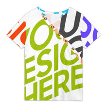 Charger l'image dans la galerie, T-shirt à manches courtes à col incliné à cinq boutons XVK pour femme personnalisée avec prénom motif texte (conception multi-images)