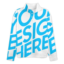 Charger l'image dans la galerie, Sweat-shirt unisexe à manches longues et col montant ANY personnalisé avec photo texte prénom