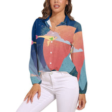 Charger l'image dans la galerie, Chemise Rétro Femme Personnalisable | Blouse Fluide Manches Longues