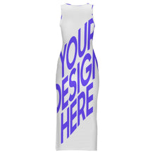 Charger l'image dans la galerie, Cheongsam moderne sans manches à col rond BXQ pour femme personnalisé avec photo texte prénom