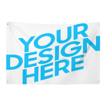 Charger l'image dans la galerie, Un drapeau avec un trou dans chaque coin personnalisée avec prénom motif texte