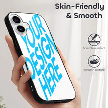 Charger l'image dans la galerie, Coque de téléphone en verre Apple iPhone 16 personnalisé avec photo texte prénom