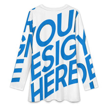 Charger l'image dans la galerie, T-shirt musulman à manches longues pour femme A98L col rond personnalisé avec photo texte prénom (conception une image)