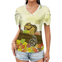 Charger l'image dans la galerie, T-Shirt Femme Manches Bouffantes Personnalisé | Haut Chic & Romantique