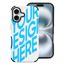 Charger l'image dans la galerie, Coque de téléphone portable iPhone 16 série en cuir fibre personnalisé avec photo texte prénom