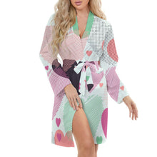 Charger l'image dans la galerie, Peignoir Personnalisé Femme | Robe de Chambre Satinée avec Photo ou Texte