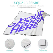 Charger l'image dans la galerie, Foulard carré soie multi usages femme NZ215 personnalisé avec photo logo motif texte