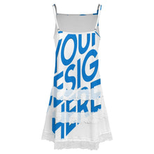 Charger l'image dans la galerie, Robe nuisette à bordure en dentelle pour femme SDS2520 personnalisé avec photo texte prénom (conception une image)