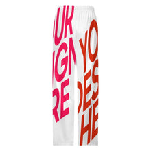 Charger l'image dans la galerie, Pantalon de pyjama long ample pour femme bas de pyjama ample tailles jusqu'à 5XL personnalisée avec prénom motif texte (conception multi-images)