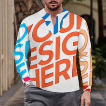 Charger l'image dans la galerie, T-shirt homme en soie glacée à séchage rapide avec col en V irrégulier MWL698 personnalisée avec prénom motif texte (conception multi-images)