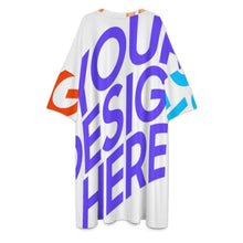 Charger l'image dans la galerie, Robe à manches courtes irrégulière pour femme TXLD429 personnalisée avec prénom motif texte (conception multi-images)