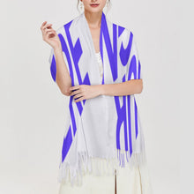 Charger l'image dans la galerie, Echarpe pompon pour femme grande taille 200cm 70cm x 10cm personnalisé avec photo texte prénom