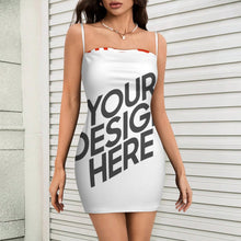 Charger l'image dans la galerie, Robe bustier bustier femme LM450 personnalisée avec prénom motif texte (conception multi-images)
