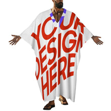 Charger l'image dans la galerie, Peignoir homme col V manches papillon YKL01 personnalisée avec prénom motif texte (conception multi-images)