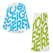 Charger l'image dans la galerie, Ensemble de vêtements d'intérieur à manches longues pour femme A73TZ personnalisé avec photo texte prénom (conception une image)