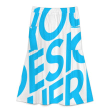 Charger l'image dans la galerie, Jupe trapèze mi-longue pour femme B13Q personnalisé avec photo texte prénom (conception une image)