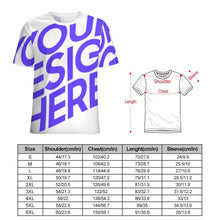 Charger l'image dans la galerie, T-shirt NT à manches courtes entièrement imprimé pour femmes et hommes personnalisé avec photo texte prénom (conception une image)