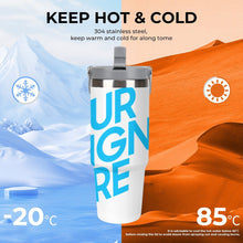 Charger l'image dans la galerie, Gobelet isotherme de grande capacité de 30 oz pour voiture personnalisé avec photo texte prénom